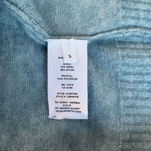 Helmut Lang Sweater Womens sz S Padded Neck Pullover Wool Blend Light Blue $345 - Picture 10 of 12